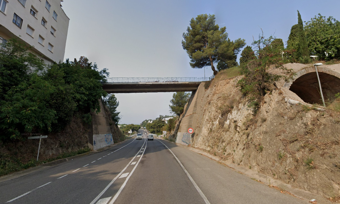 Talls a l'N-II durant la reparació del pont del c. Joan Maragall